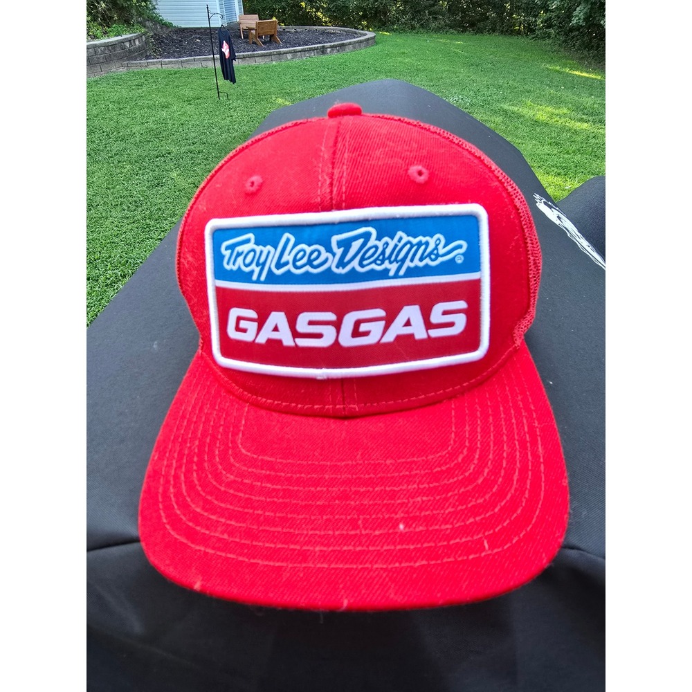 Troy Lee Designs GASGAS Red Trucker Hat Snapback Moto Racing Cap Mens